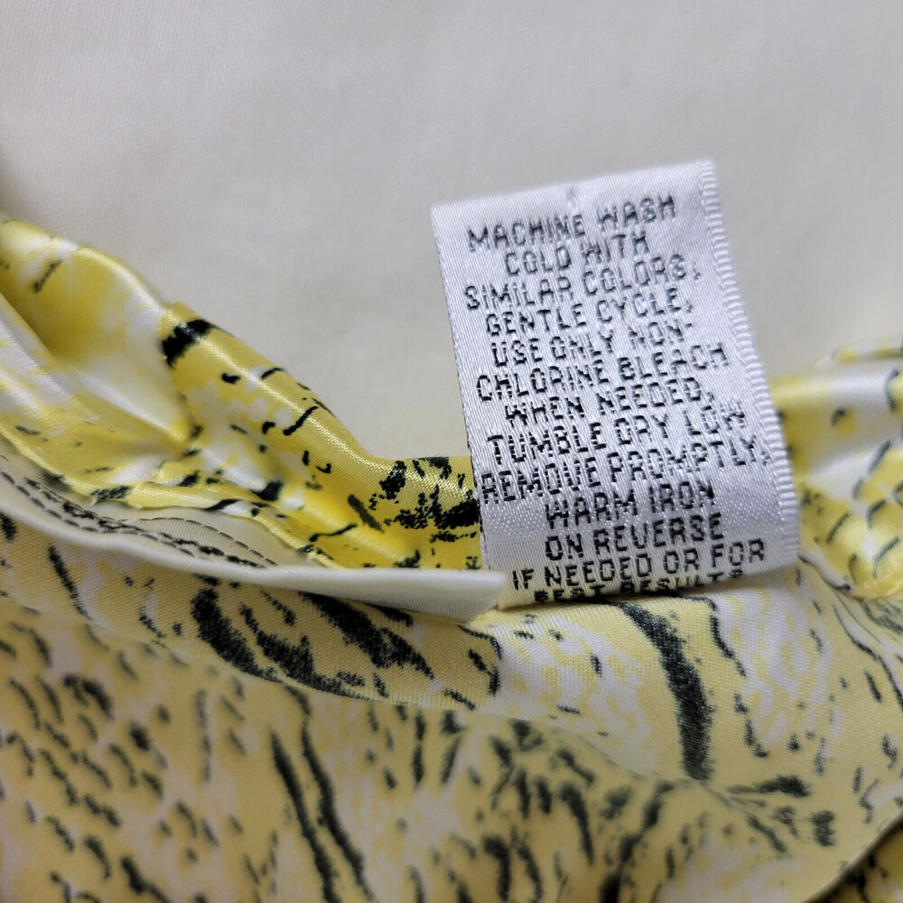 R.H.L Shirt Womens Size Medium Top Yellow White Sleeveless Scoop‎ Neck Blouse - Picture 8 of 9